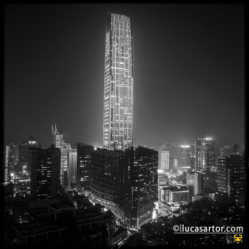 Skyscraper by night in Shenzhen - China