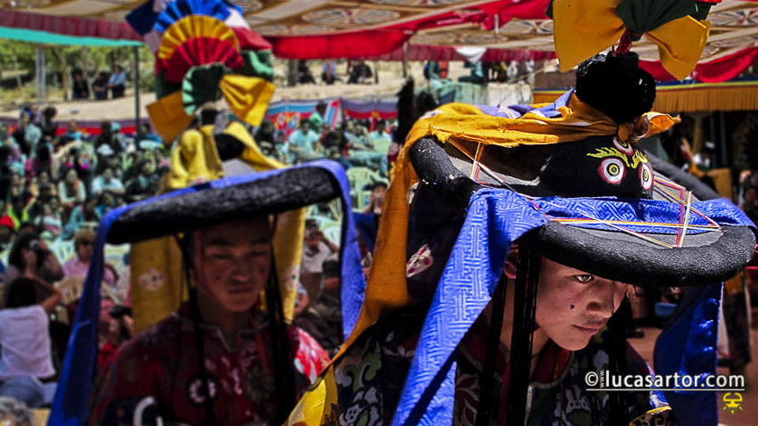 Dancers ready for a festival in Ladakh - India