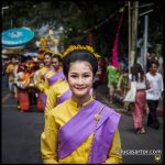 Lady celebrating songkran in Chiang Mai - Thailand