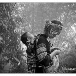 Black Hmong lady and her son in Sapa - Vietnam